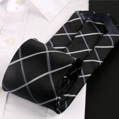 Plaid Necktie Groom Gentleman Ties Men's Wedding Party Formal Dress