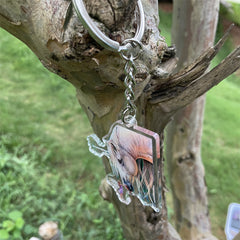 Unicorn Pattern Keychain for Girls Backpacks