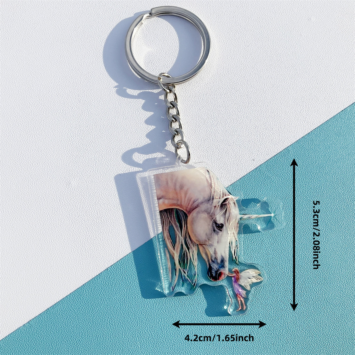 Unicorn Pattern Keychain for Girls Backpacks