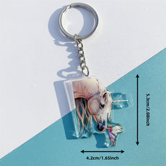 Unicorn Pattern Keychain for Girls Backpacks