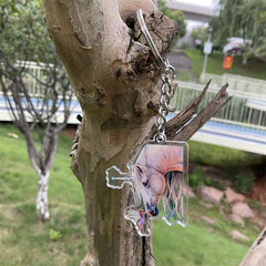 Unicorn Pattern Keychain for Girls Backpacks