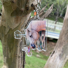 Unicorn Pattern Keychain for Girls Backpacks