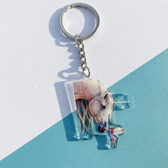 Unicorn Pattern Keychain for Girls Backpacks