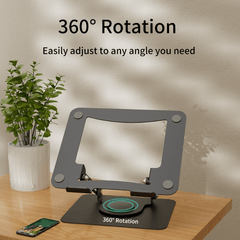 360 Degree Metal Laptop Folding Bracket Tablet Mobile Phone Desktop