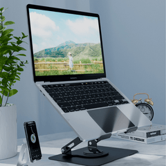 360 Degree Metal Laptop Folding Bracket Tablet Mobile Phone Desktop