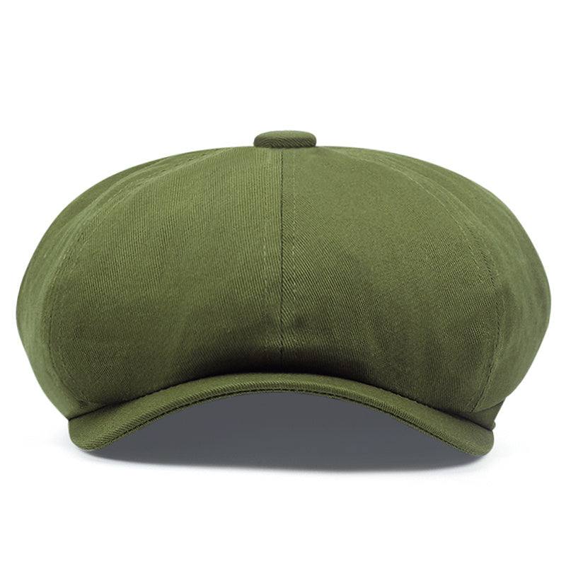 Plaid Cotton Newsboy Cap Middle aged Dad Men Women Spring Autumn