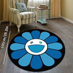 Colorful Sunflower Round Baby Play Mat for Crawling Infants