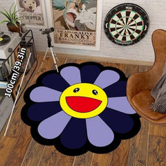 Colorful Sunflower Rug Baby Play Mat Round Crawling Pad