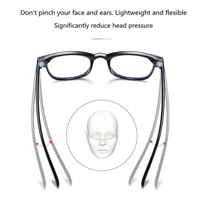 Light Blocking Glasses Mod Jelly Square Clear Lens Computer Glasses