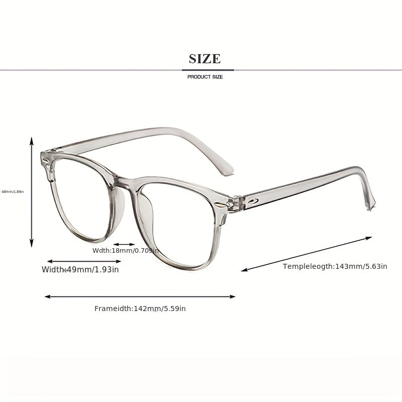 Light Blocking Glasses Mod Jelly Square Clear Lens Computer Glasses