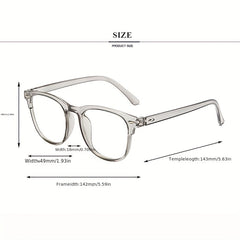 Light Blocking Glasses Mod Jelly Square Clear Lens Computer Glasses
