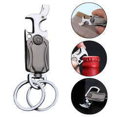 4 in 1 Multifunctional Car Keychain Motorcycle Keychain Rotatable Keyring