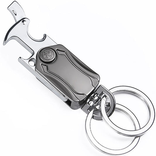 4 in 1 Multifunctional Car Keychain Motorcycle Keychain Rotatable Keyring
