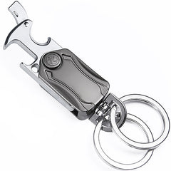 4 in 1 Multifunctional Car Keychain Motorcycle Keychain Rotatable Keyring