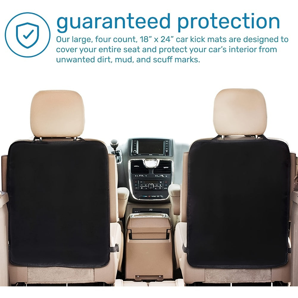 2pcs Car Back Seat Protector Kick Mats for Kids Waterproof Protection