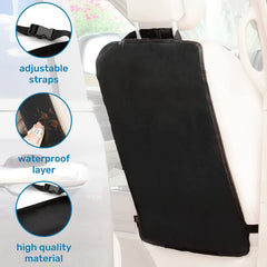 2pcs Car Back Seat Protector Kick Mats for Kids Waterproof Protection