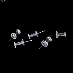 50pcs Clear Transparent Plastic Tacks Push Pins for Office School Supplies