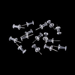 50pcs Clear Transparent Plastic Tacks Push Pins for Office School Supplies