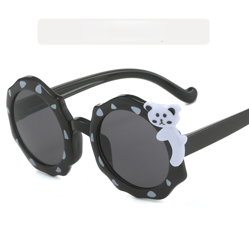 Girl's Spotted Polygonal Sunglasses Baby Bear Glasses