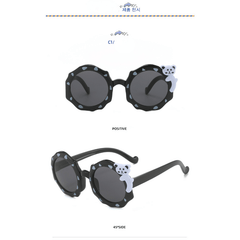 Girl's Spotted Polygonal Sunglasses Baby Bear Glasses