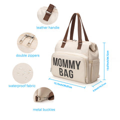 Large Capacity Mommy Bag Three-way Diagonal Span with Insulation Mat