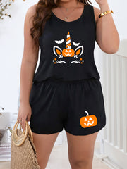 Halloween Loungewear Set Tank Top & Shorts