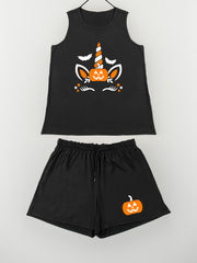 Halloween Loungewear Set Tank Top & Shorts