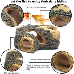 Hollow Tree Trunk Resin Ornament Fish Tank Decoration