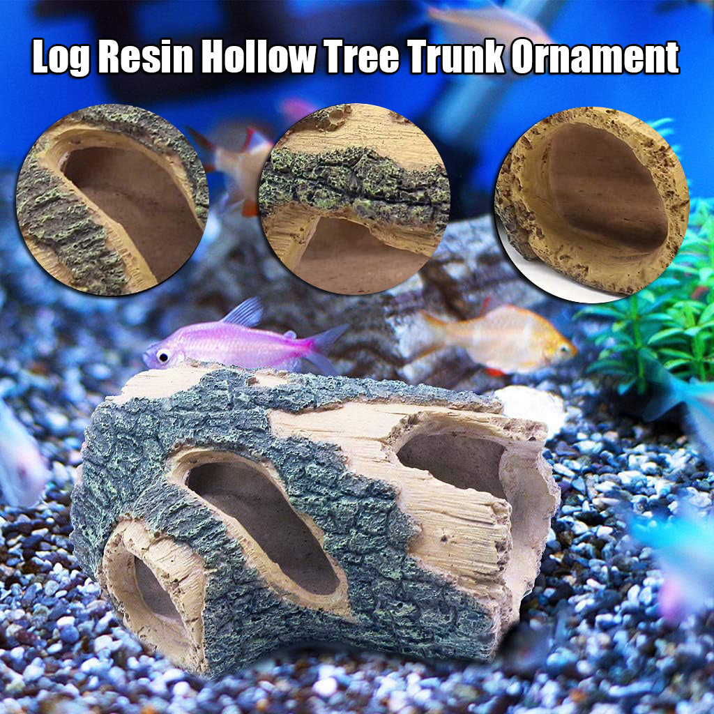 Hollow Tree Trunk Resin Ornament Fish Tank Decoration