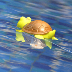 Large Floating Pool Thermometer with String Turtle Design
