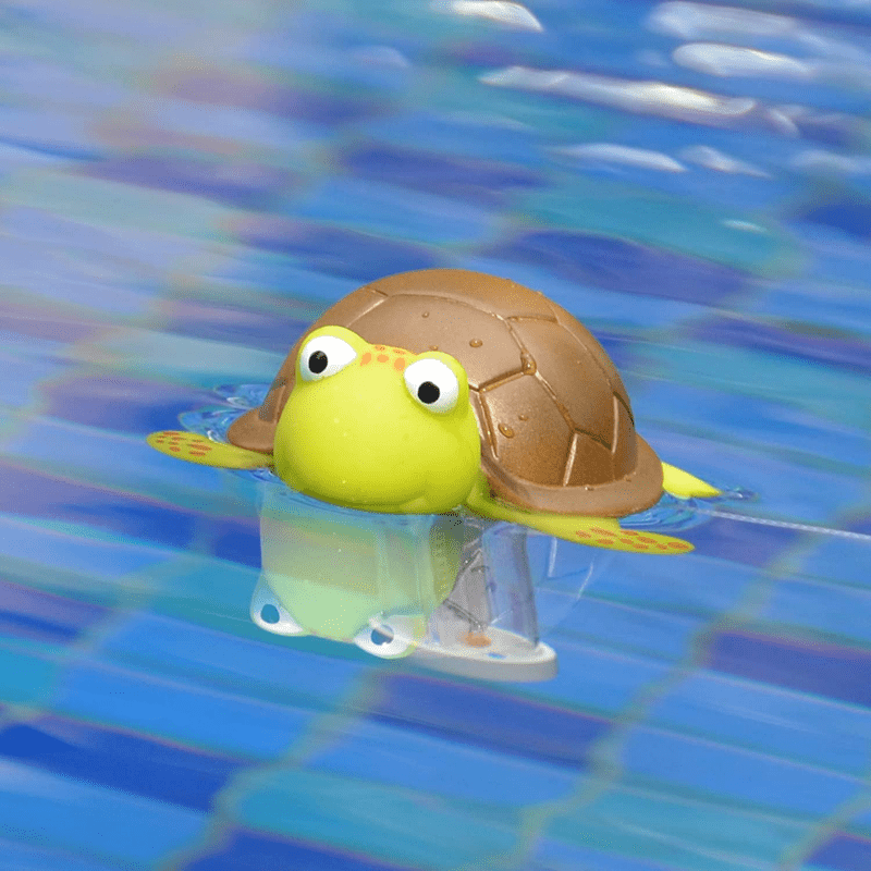 Large Floating Pool Thermometer with String Turtle Design