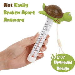Large Floating Pool Thermometer with String Turtle Design