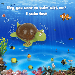 Large Floating Pool Thermometer with String Turtle Design