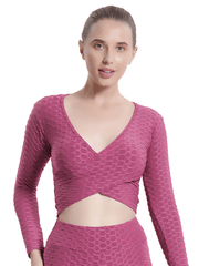 Sexy V neck Casual Yoga Top Long Sleeve Workout Top Women's Tops