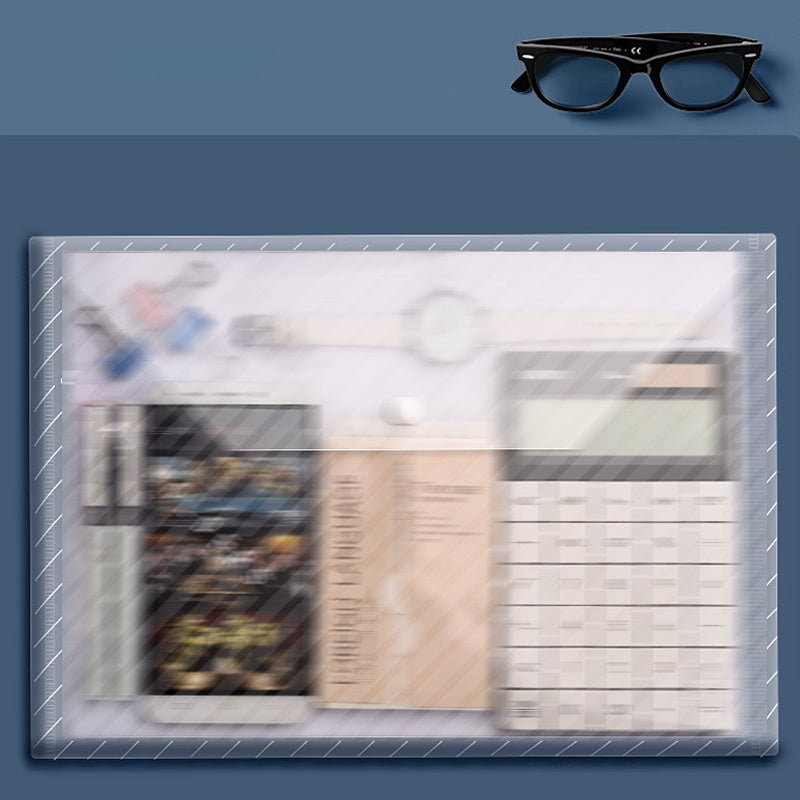 10pcs A4 Transparent Plastic Envelope File Bags for Office Data & Stationery