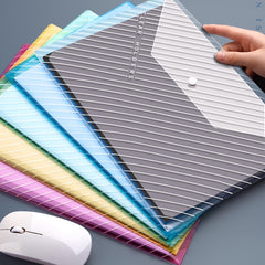 10pcs A4 Transparent Plastic Envelope File Bags for Office Data & Stationery