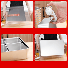 Stainless Steel Spice Box with 6 Grids for Storage