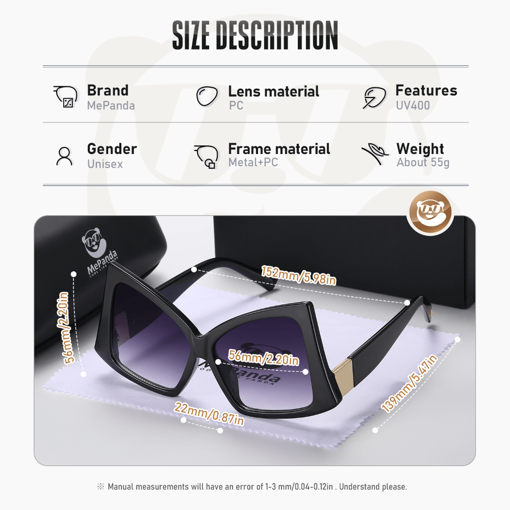 Men's Large Frame Cat Eye Sunglasses for Outdoor Sports