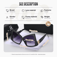 Men's Large Frame Cat Eye Sunglasses for Outdoor Sports