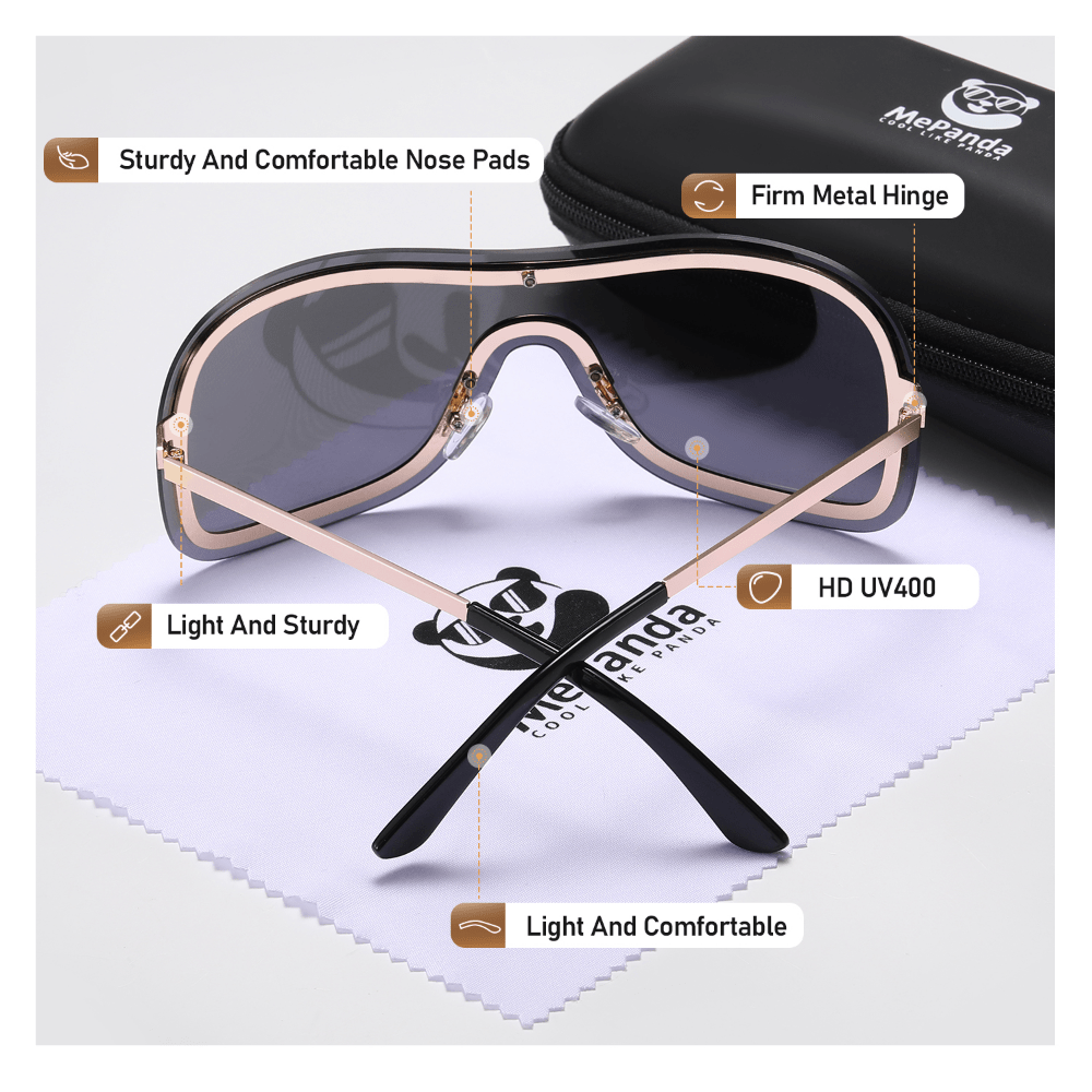 MePanda Men's Metal Hip Hop Sunglasses