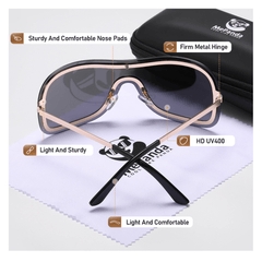 MePanda Men's Metal Hip Hop Sunglasses