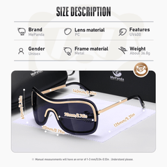 MePanda Men's Metal Hip Hop Sunglasses