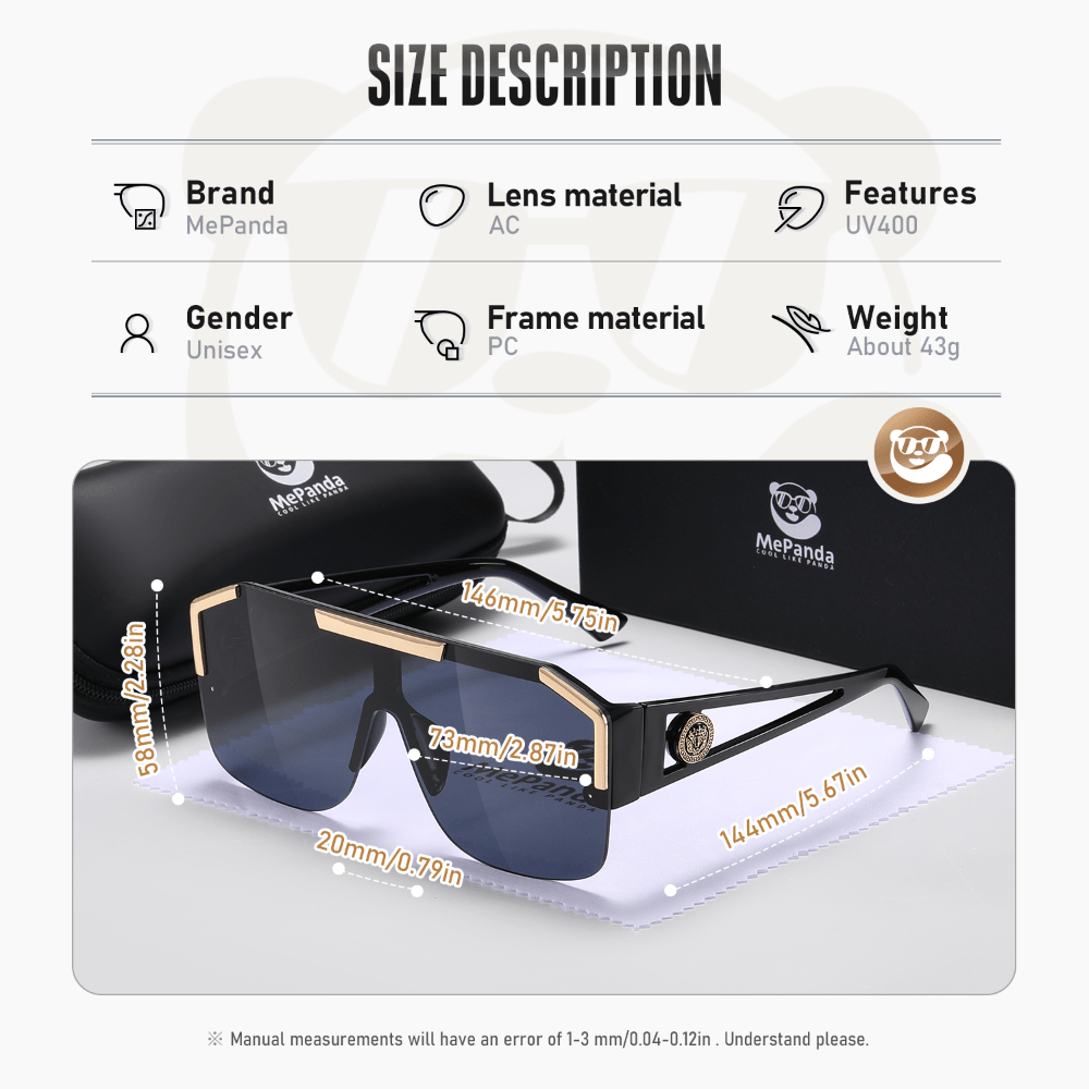 Men's Large Frame Sunglasses UV Protection Outdoor Photography