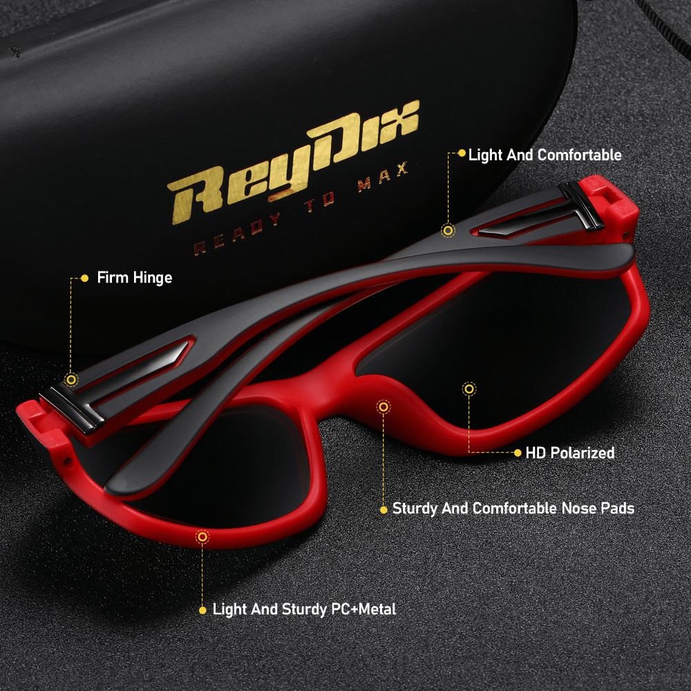 ReyDix Polarized Sunglasses Windproof Sports Cycling Driving