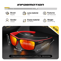 ReyDix Polarized Sunglasses Windproof Sports Cycling Driving
