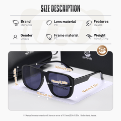 Men's Large Frame UV Resistant Sunglasses for Outdoor Photography