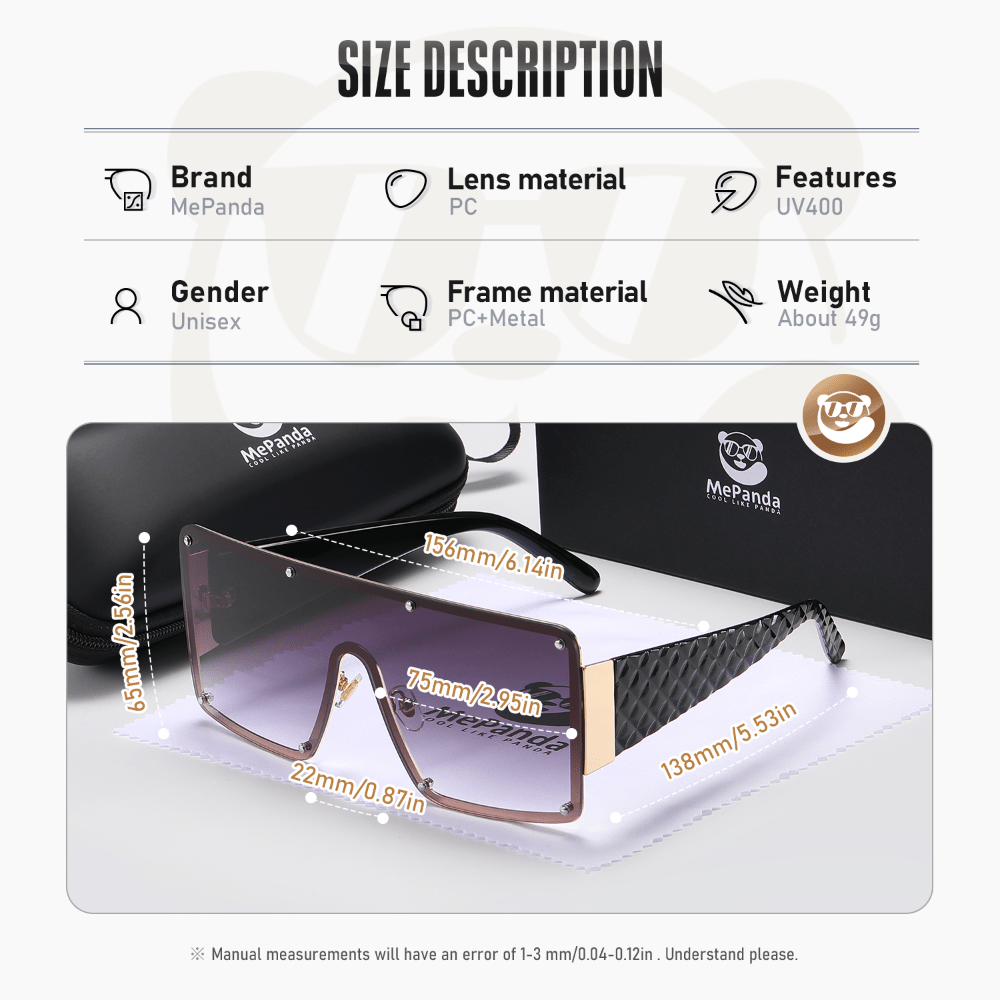 Men's Large Frame Sunglasses UV Protection for Outdoor Photography