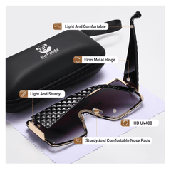 Men's Large Frame Sunglasses UV Protection for Outdoor Photography
