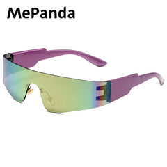 MePanda Rimless Punk Style Sunglasses Unisex Sports