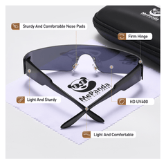MePanda Rimless Punk Style Sunglasses Unisex Sports